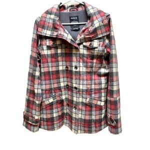 Hurley by Pendleton Wool Plaid Hooded Jacket Womens Size M Coat
